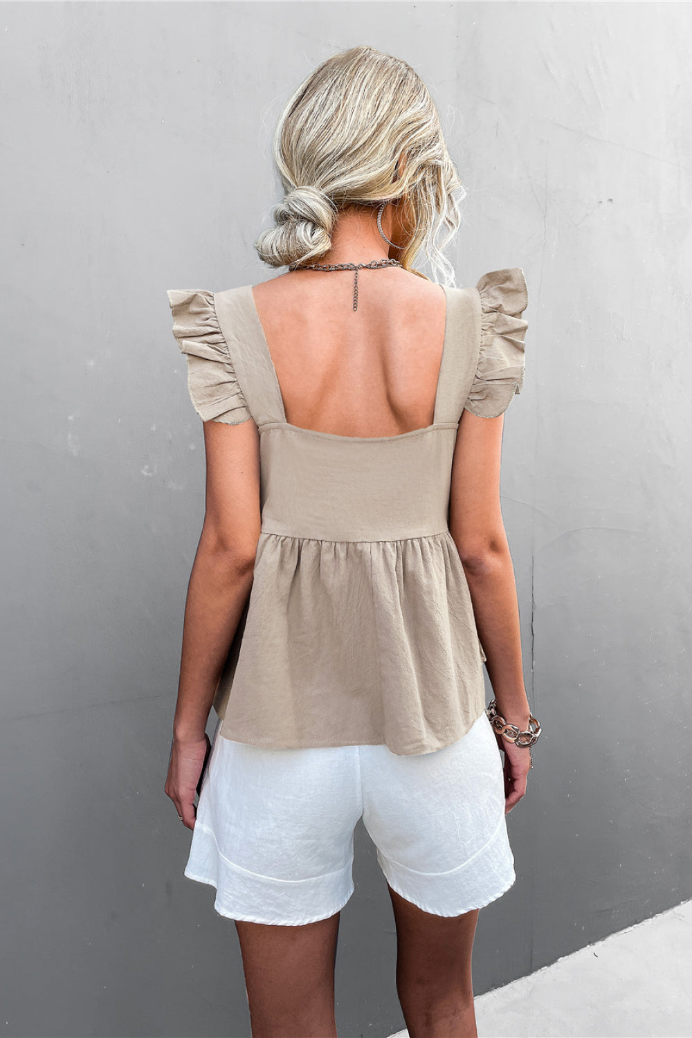 Squared Up Peplum Top