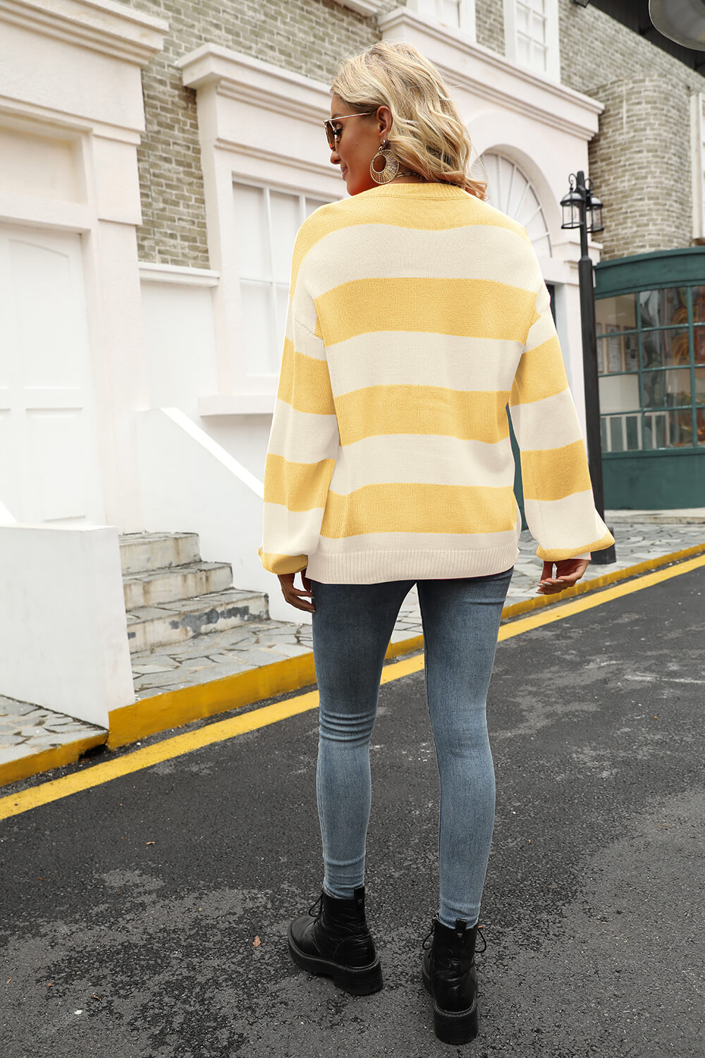 Balloon Sleeve Knit Pullover