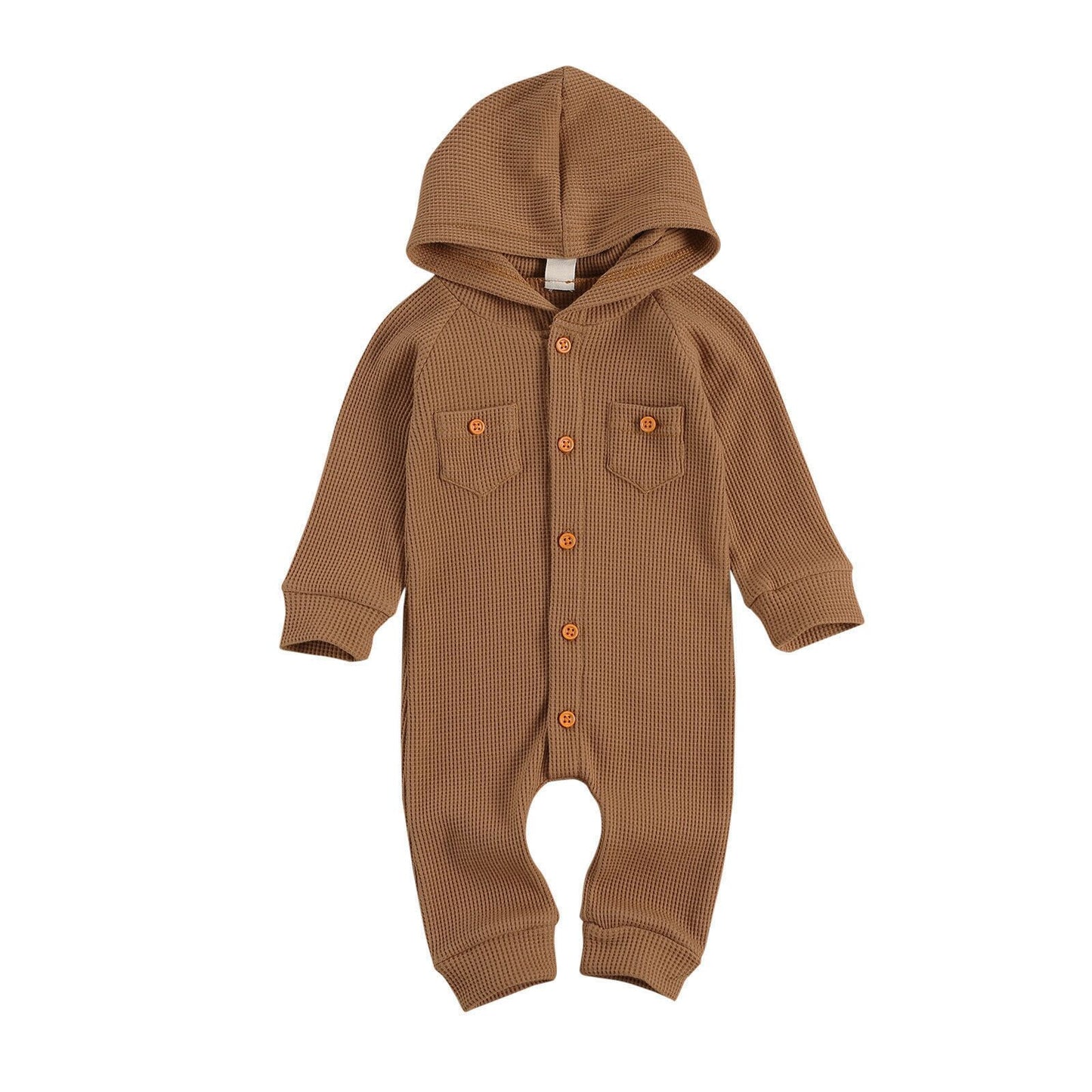Hooded Waffle Jumpsuit (up to 24mo)