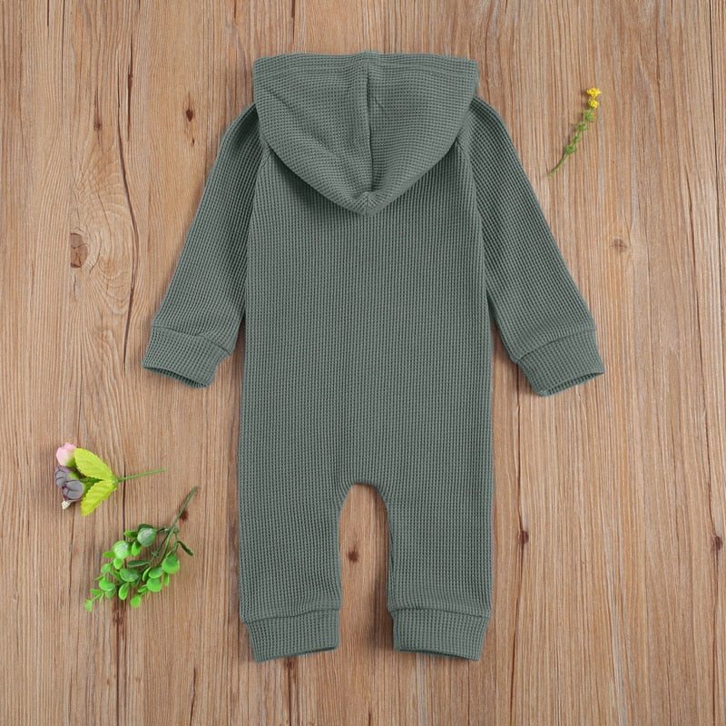 Hooded Waffle Jumpsuit (up to 24mo)