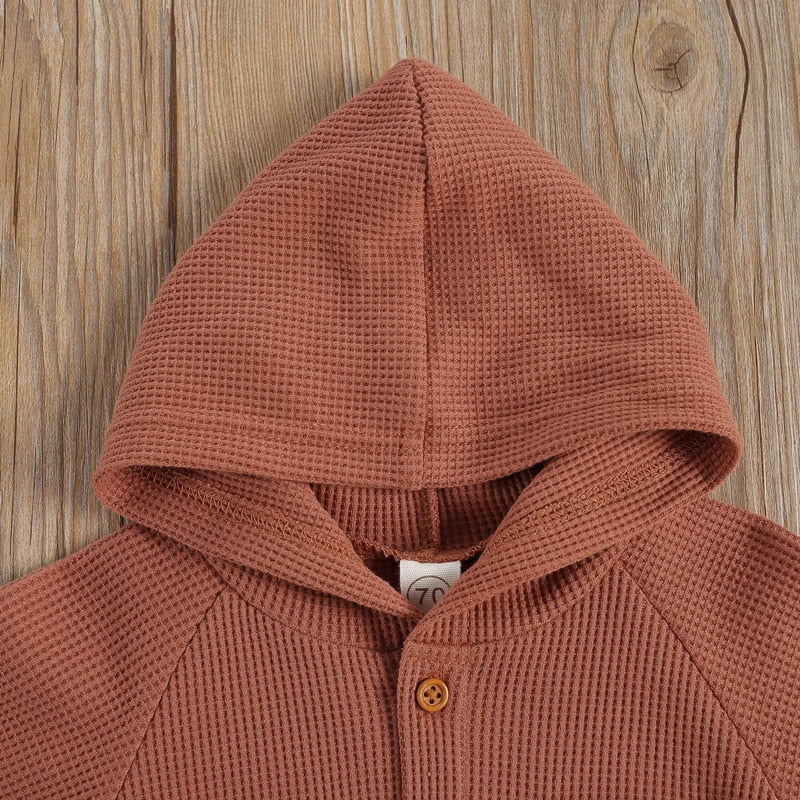 Hooded Waffle Jumpsuit (up to 24mo)