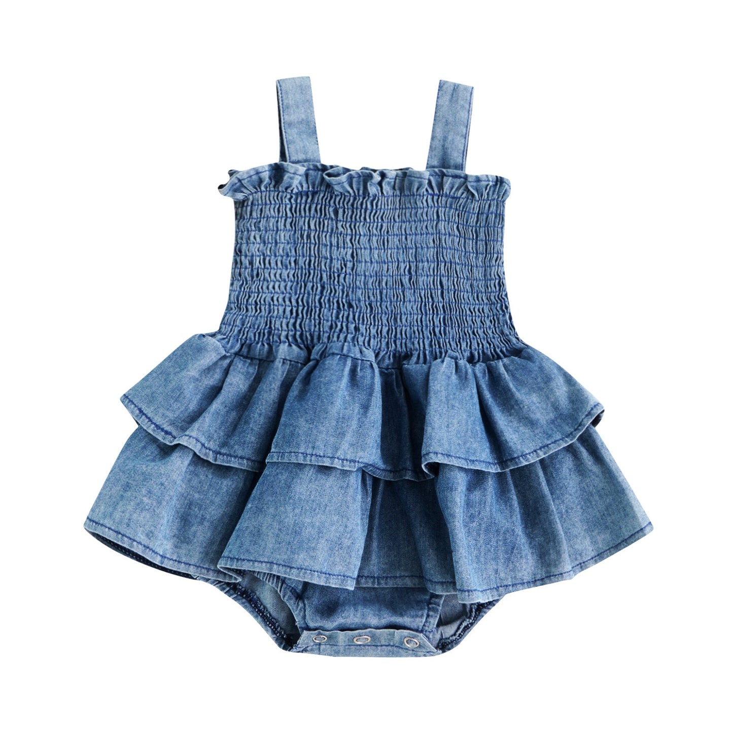 Denim Dreams Ruffle Dress