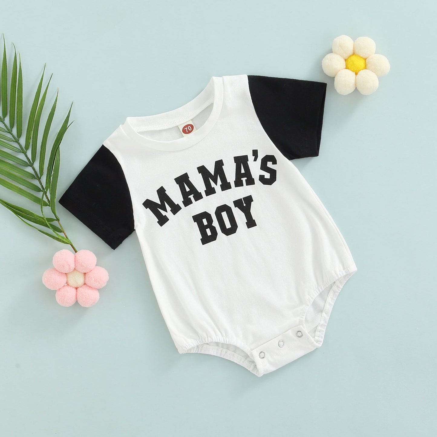 Mama's Boy Patchwork Romper