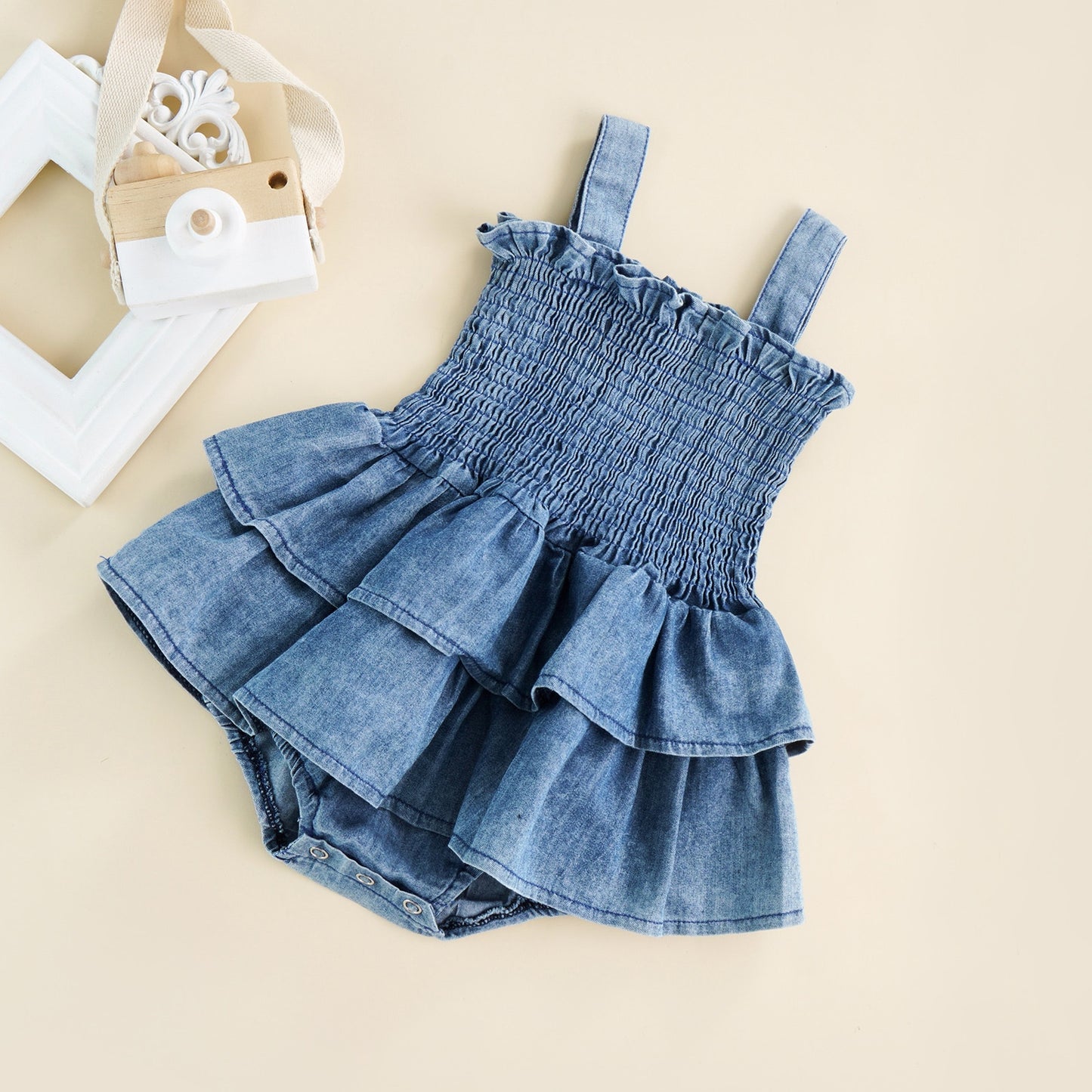 Denim Dreams Ruffle Dress