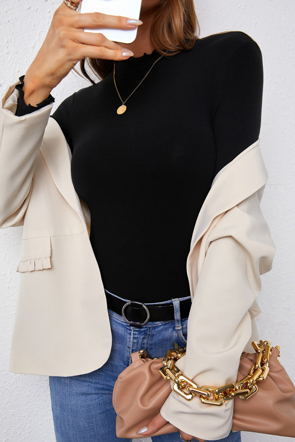 Mock Neck Tee