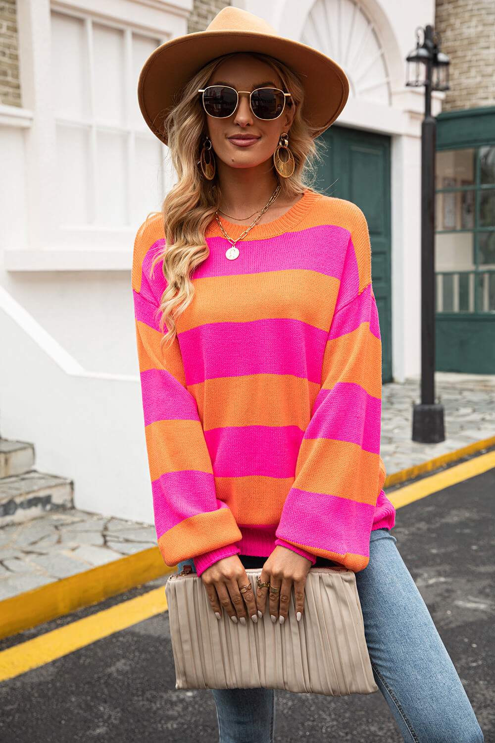 Balloon Sleeve Knit Pullover
