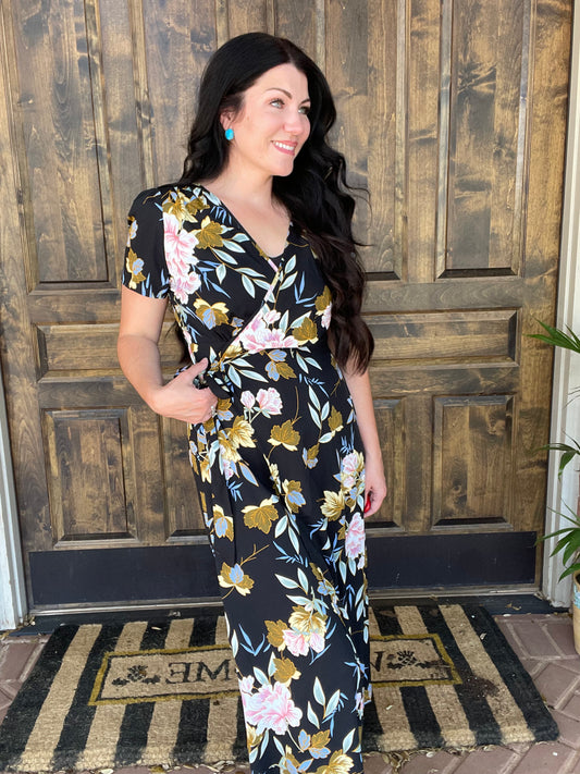 Wrap me Up Floral Maxi Dress