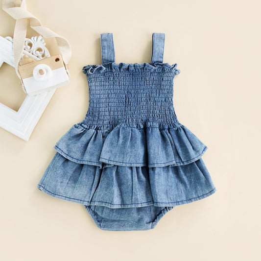 Denim Dreams Ruffle Dress